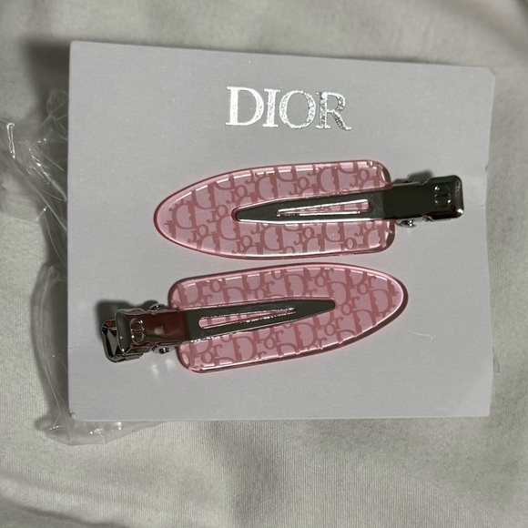 Dior Accessories - Dior Beauty Silver and Pink Hair Clips!